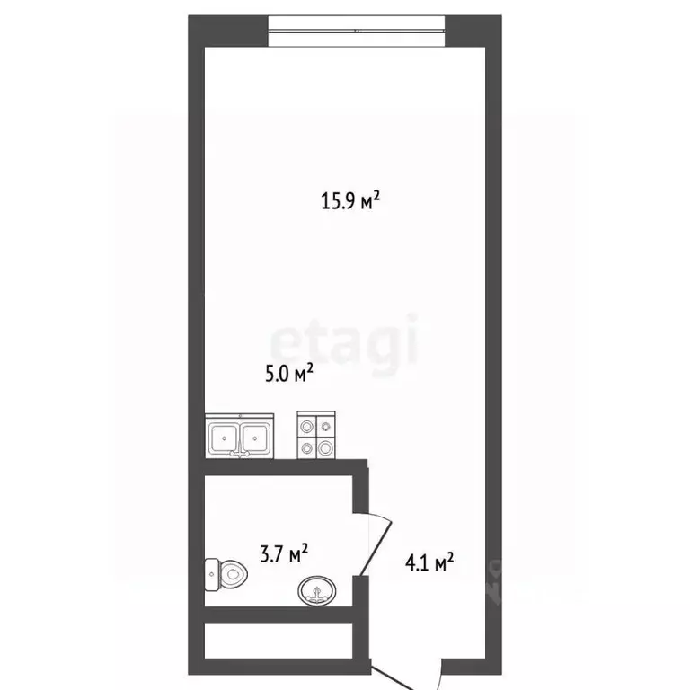 Студия Москва Сколковское ш., 40к3 (31.1 м) - Фото 2