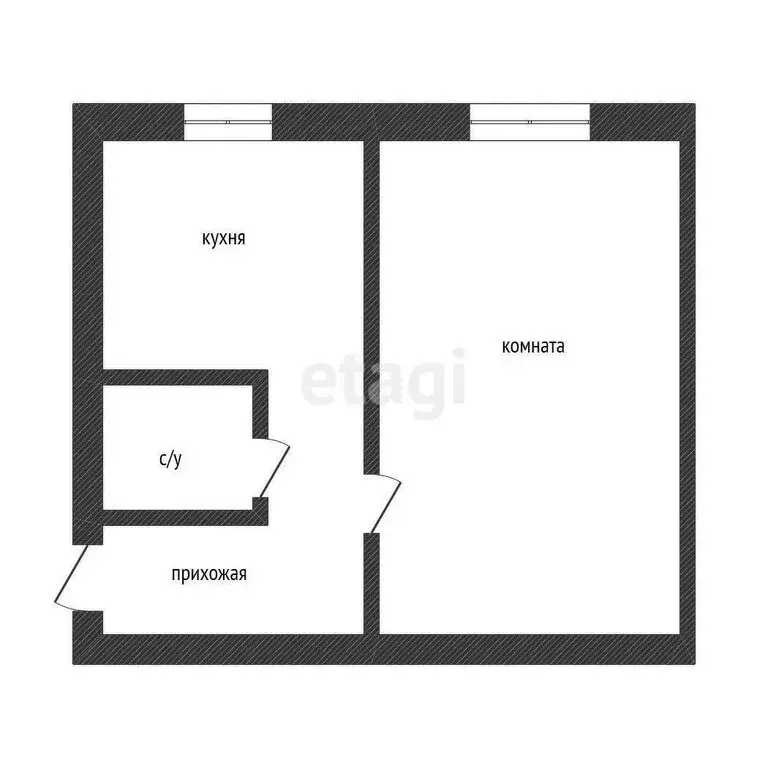 1-комнатная квартира: Курган, улица Дзержинского, 59 (29.1 м) - Фото 0