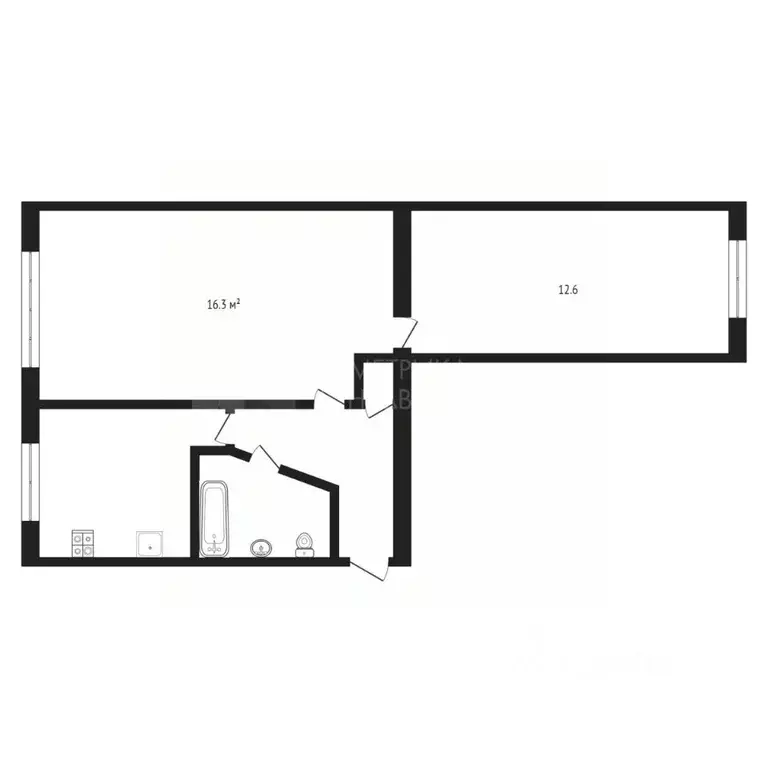 2-к кв. Тюменская область, Тюмень ул. Парфенова, 17 (44.1 м) - Фото 1