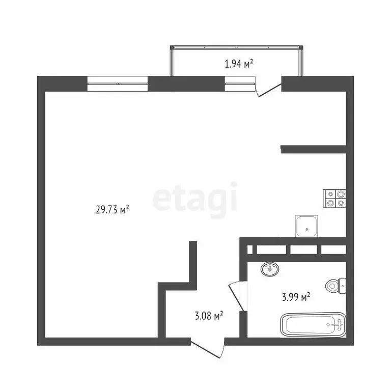 1-комнатная квартира: Патрушева, улица Петра Ершова, 10 (36.4 м) - Фото 0