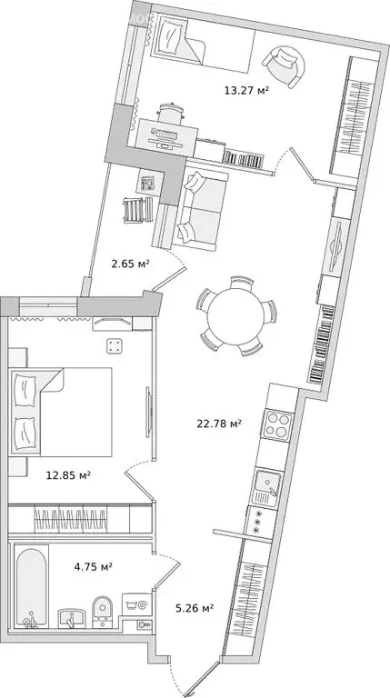 2-комнатная квартира: Новосаратовка, улица Первых, 6к1 (58.6 м) - Фото 1