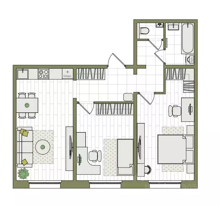 3-к кв. Кировская область, Киров ул. Чистопрудненская, 13А (64.5 м) - Фото 1