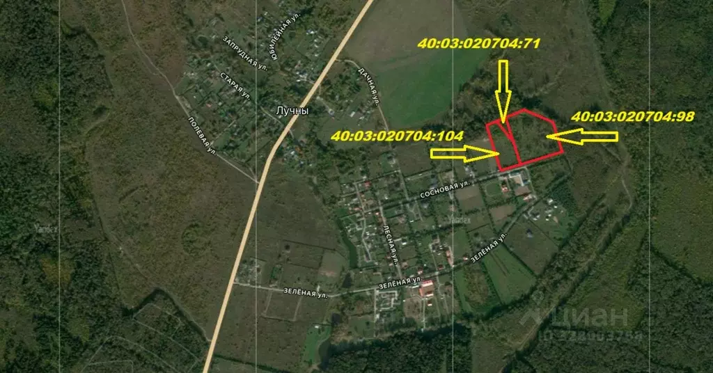 Участок в Калужская область, Боровский муниципальный округ, д. Лучны, ... - Фото 1