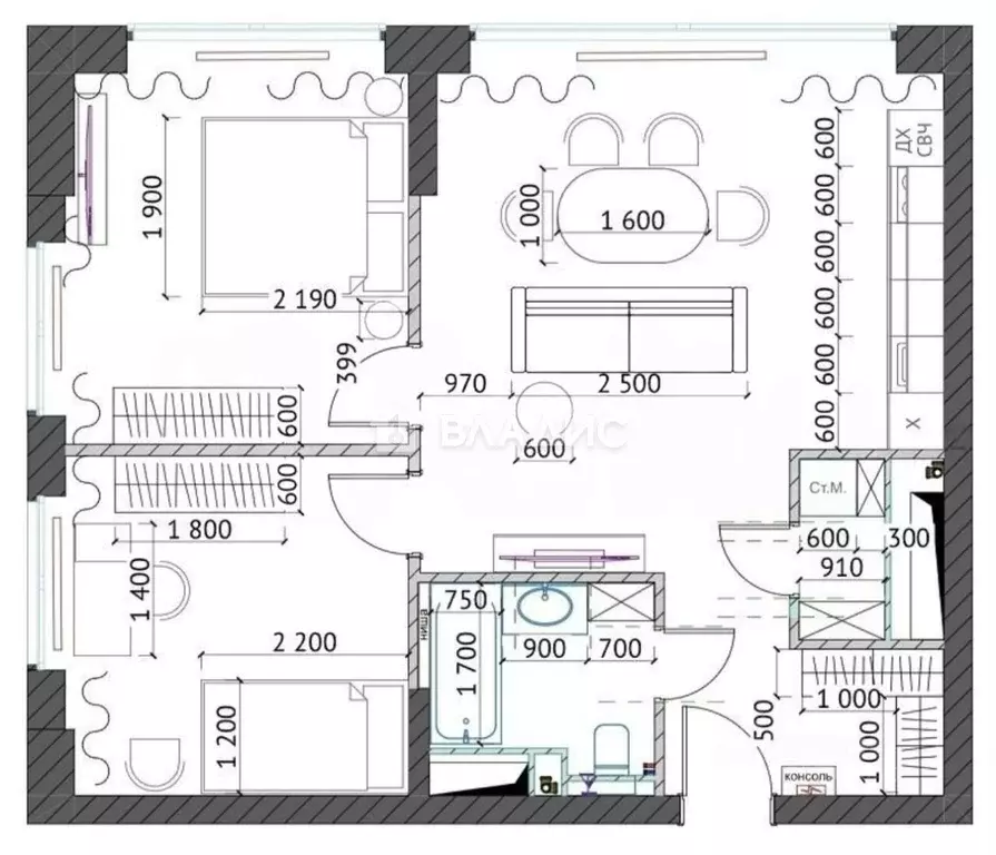 3-к кв. Москва Шмитовский проезд, 39к6 (65.9 м) - Фото 2