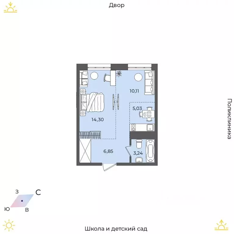 2-к кв. Иркутская область, Иркутский муниципальный округ, Маркова рп, ... - Фото 1