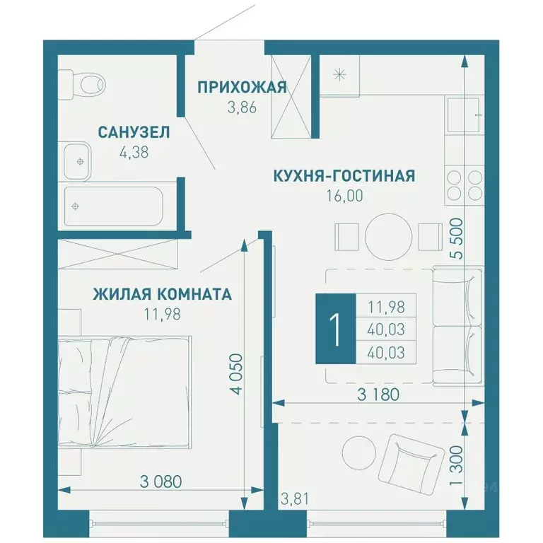 1-к кв. Краснодарский край, Краснодар пос. Березовый, Витаминкомбинат ... - Фото 0