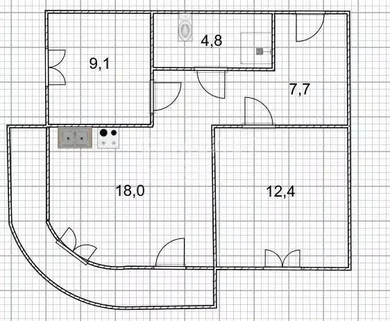 3-к кв. Ульяновская область, Ульяновск ул. Шолмова, 12А (57.1 м) - Фото 1