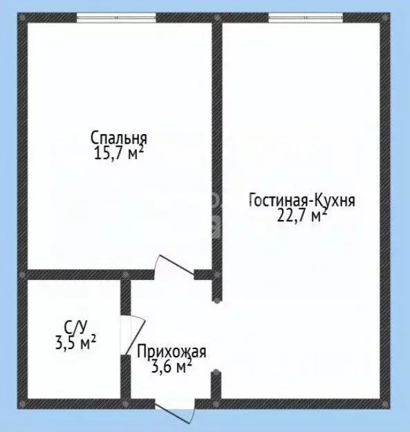 2-к кв. Дагестан, Махачкала просп. Петра 1, 103Вк1 (46.1 м) - Фото 2