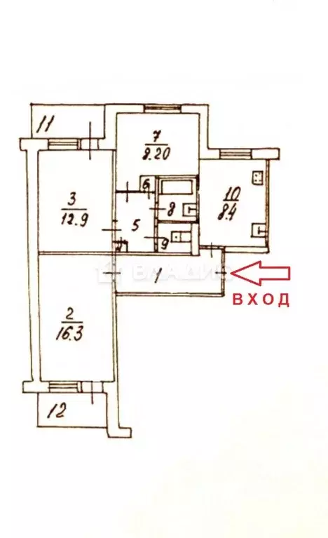 3-к кв. Белгородская область, Белгород ул. Королева, 20 (60.7 м) - Фото 2
