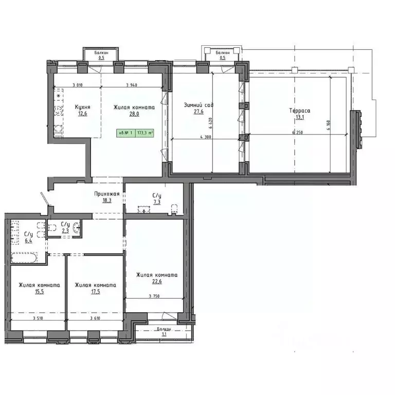 4-к кв. Алтайский край, Барнаул Интернациональная ул., 79 (173.3 м) - Фото 0