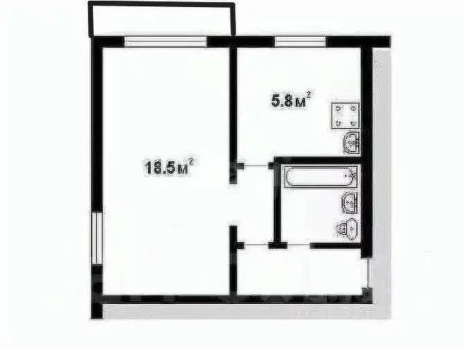 1-к кв. Сахалинская область, Южно-Сахалинск Больничная ул., 36А (33.0 ... - Фото 2