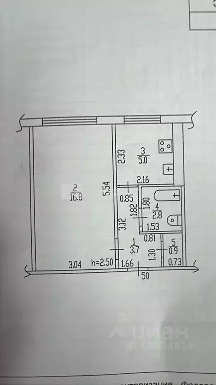 1-к кв. Алтайский край, Барнаул ул. Юрина, 206к1 (30.0 м) - Фото 2