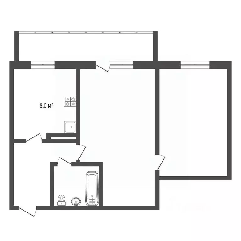 2-к кв. Тюменская область, Тюмень Войновка мкр, ул. Вербовая, 4к1 ... - Фото 1