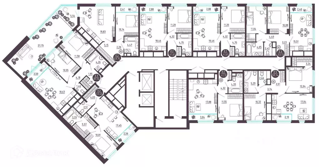 1-к кв. Рязанская область, Рязань Московское ш. (45.46 м) - Фото 2