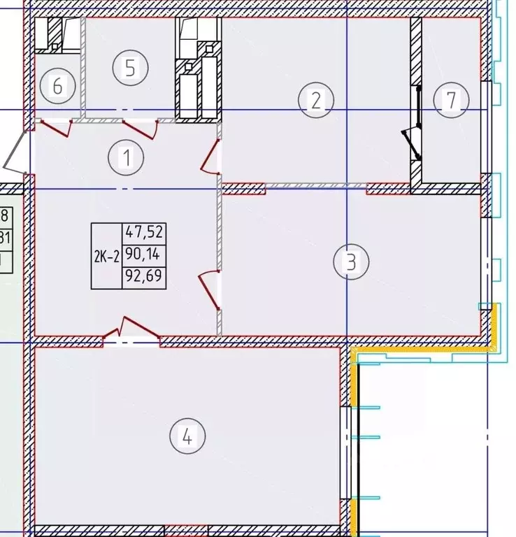2-к кв. Чеченская республика, Грозный ул. Асланбека Шерипова, 24/1 ... - Фото 2