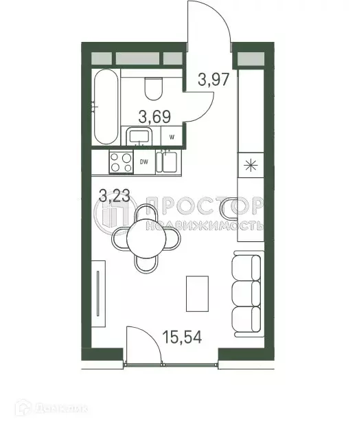 Продаётся квартира-студия, 25.8 м - Фото 0