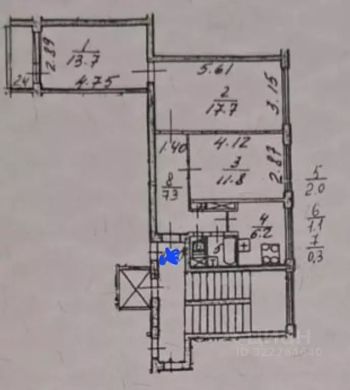 3-к кв. Санкт-Петербург Петергофское ш., 1К1 (60.0 м) - Фото 1