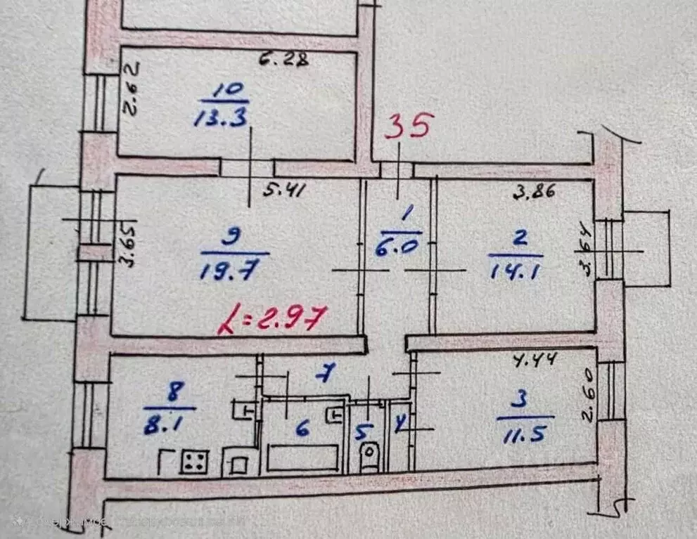 4-к кв. Ярославская область, Ярославль ул. Рыкачева, 4/7 (80.9 м) - Фото 2
