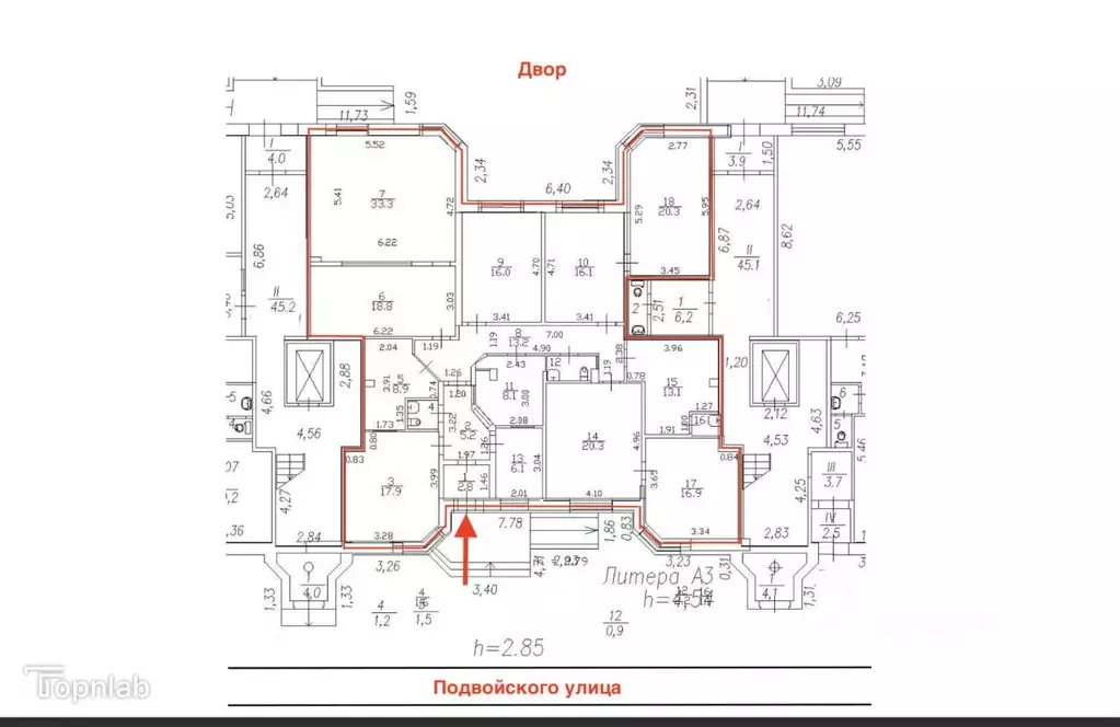 Офис в Санкт-Петербург ул. Подвойского, 13к2 (222 м) - Фото 2