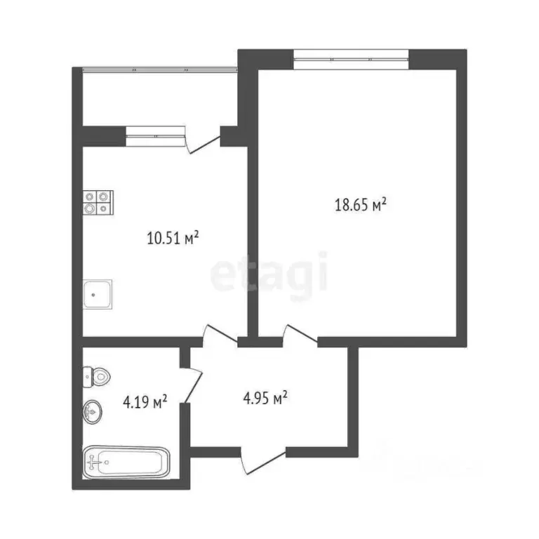 1-к кв. Мордовия, Саранск Севастопольская ул., 31 (40.0 м) - Фото 2