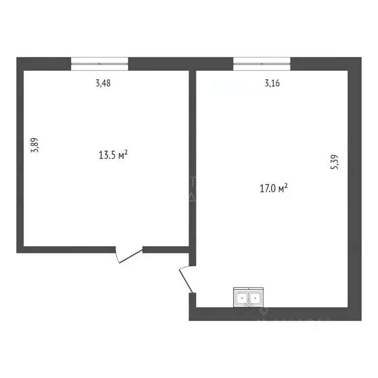 Студия Тюменская область, Тюмень Ставропольская ул., 19 (17.5 м) - Фото 1