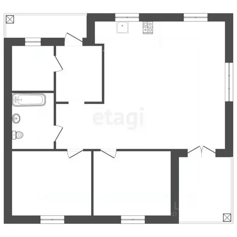 Дом в Алтайский край, Первомайский район, пос. Новый ул. Маяковского ... - Фото 2