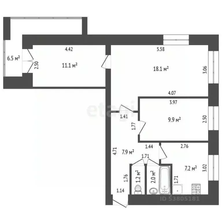 3-к кв. Ростовская область, Ростов-на-Дону ул. Ларина, 9/1 (63.0 м) - Фото 1