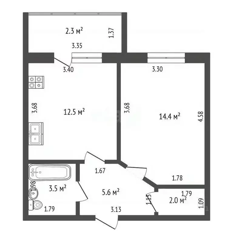 1-к кв. Марий Эл, Медведевский район, Знаменское с/пос, пос. ... - Фото 1