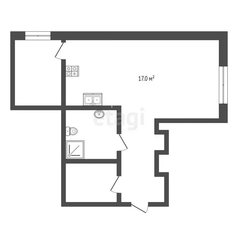 2-комнатная квартира: Севастополь, улица Челнокова, 13/5 (41 м) - Фото 0