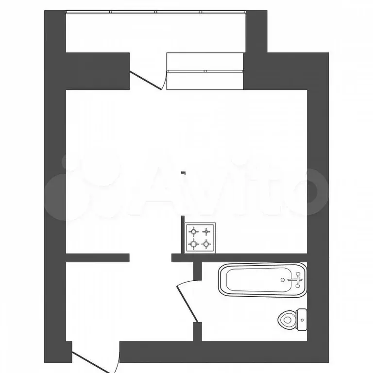 Квартира-студия, 31 м, 4/9 эт. - Фото 0