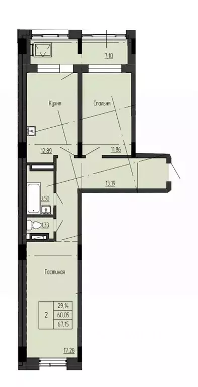 2-к кв. Саха (Якутия), Якутск ул. Чкалова, 39А (67.15 м) - Фото 0