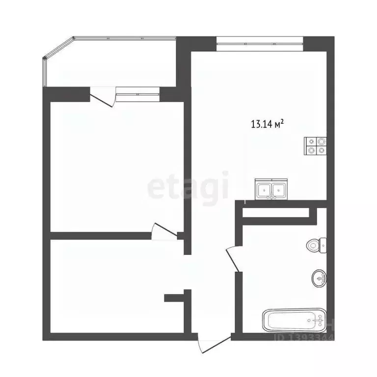 1-к кв. Тюменская область, Тюмень Кремлевская ул., 110к2 (42.0 м) - Фото 1