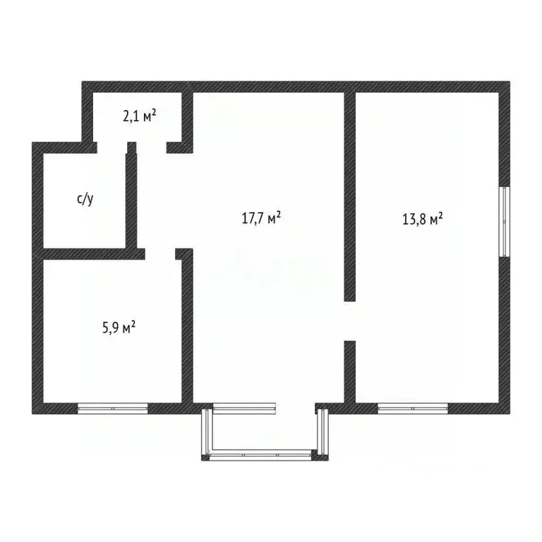 2-к кв. Воронежская область, Воронеж ул. Фридриха Энгельса, 37 (48.0 ... - Фото 2