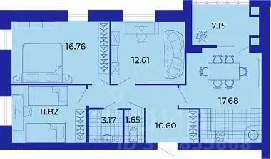 4-к кв. Брянская область, Брянск ул. Ильи Иванова, 5 (82.1 м) - Фото 2
