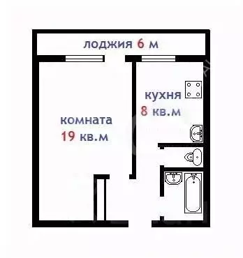 1-к кв. Воронежская область, Воронеж ул. Туполева, 11А (34.5 м) - Фото 1