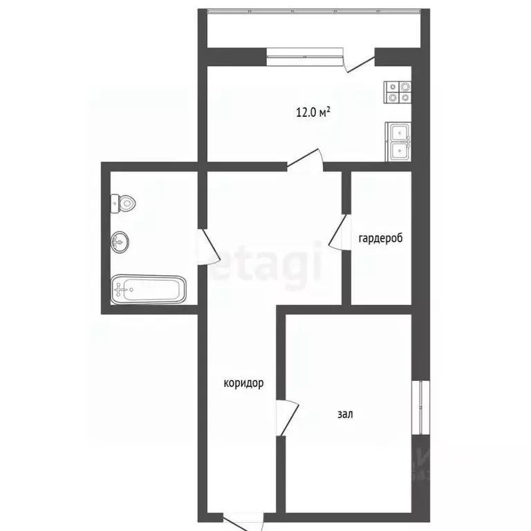 1-к кв. Алтайский край, Новоалтайск Вагоностроительная ул., 18 (48.5 ... - Фото 2