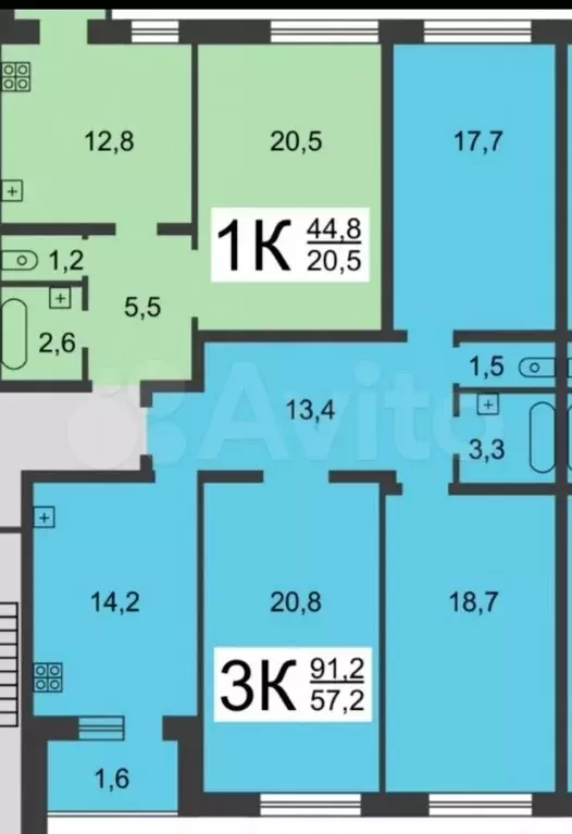 3-к. квартира, 90 м, 5/10 эт. - Фото 0
