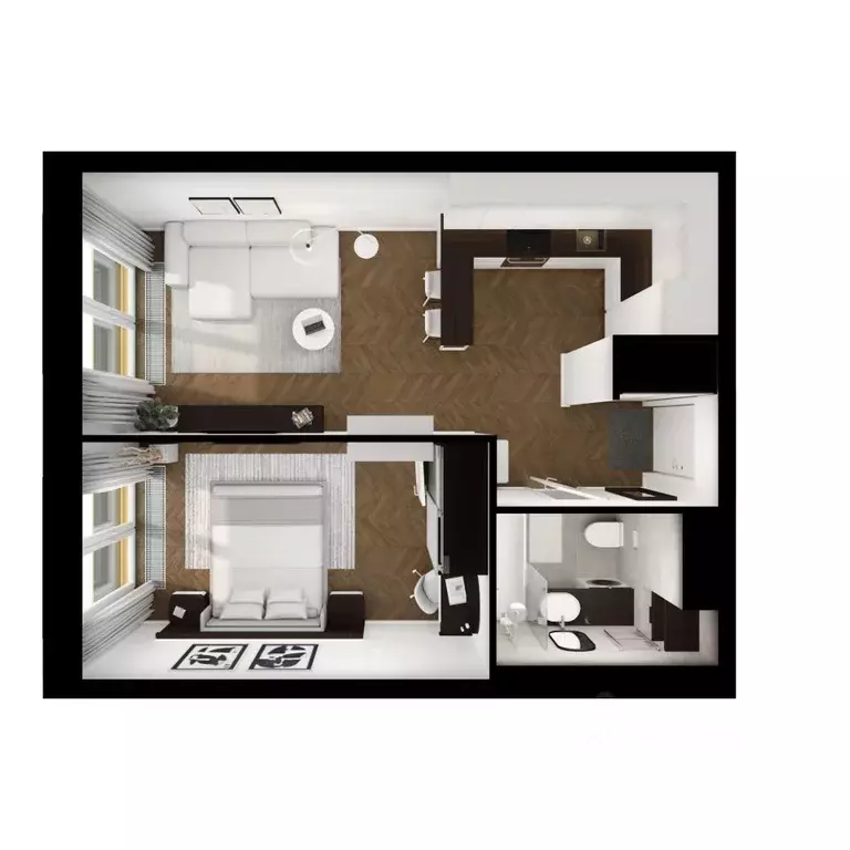 1-к кв. Москва Кронштадтский 9 жилой комплекс, 11.3 (42.0 м) - Фото 2