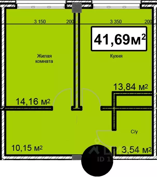 1-к кв. Ставропольский край, Ессентуки ул. Благодатная, 28 (41.69 м) - Фото 1