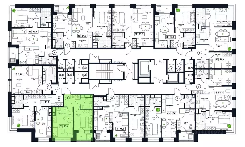 1-к кв. Московская область, Пушкино Пушкино Град жилой комплекс, к3 ... - Фото 2