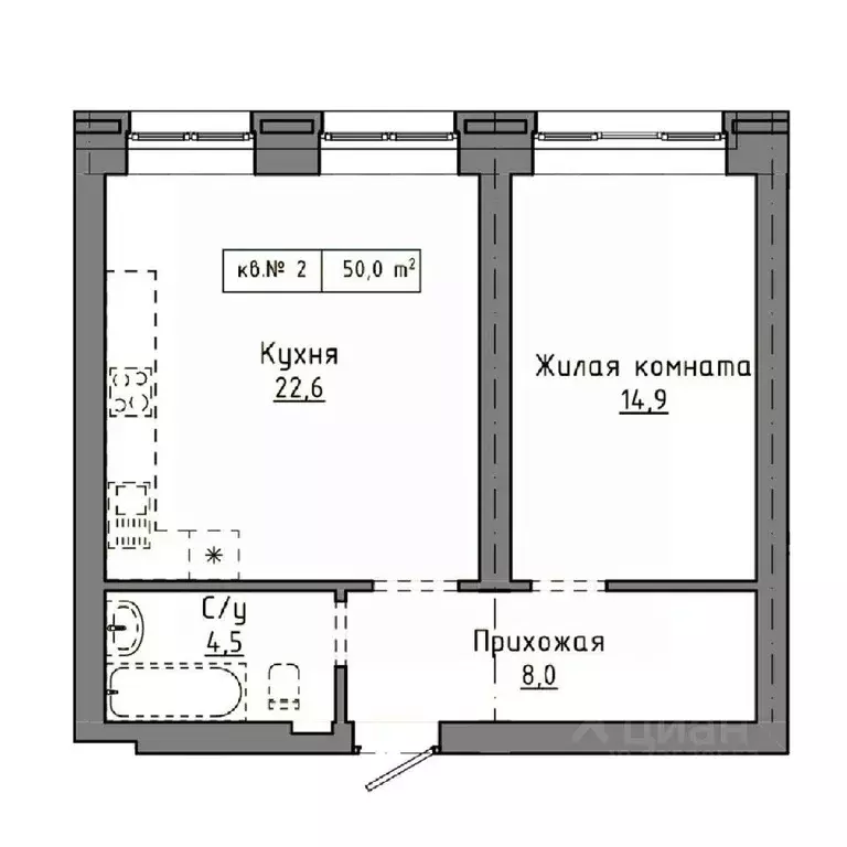 1-к кв. Алтайский край, Барнаул Интернациональная ул., 81 (50.0 м) - Фото 0