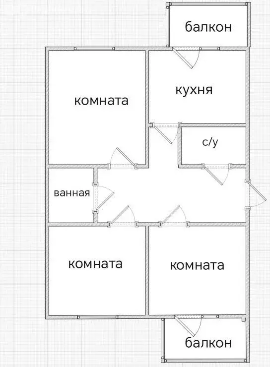 3-комнатная квартира: Москва, шоссе Энтузиастов, 57 (82.2 м) - Фото 1