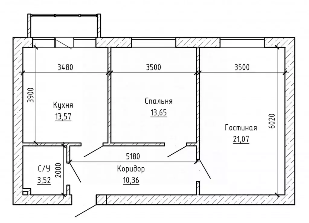 2-к кв. Кабардино-Балкария, Нальчик ул. Шогенова, 55к44 (65.0 м) - Фото 2