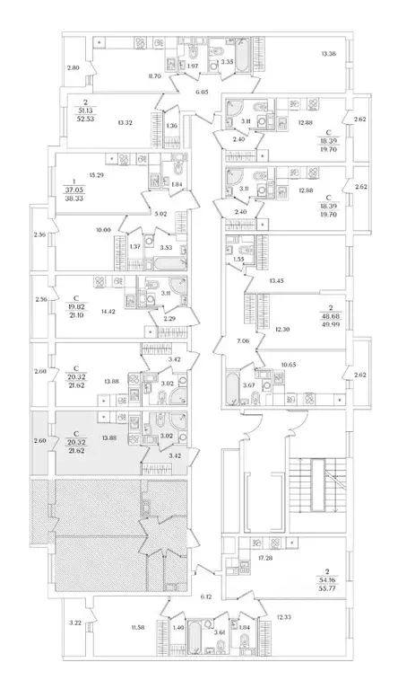 Студия Санкт-Петербург ул. Тамбасова, 5 (21.62 м) - Фото 1