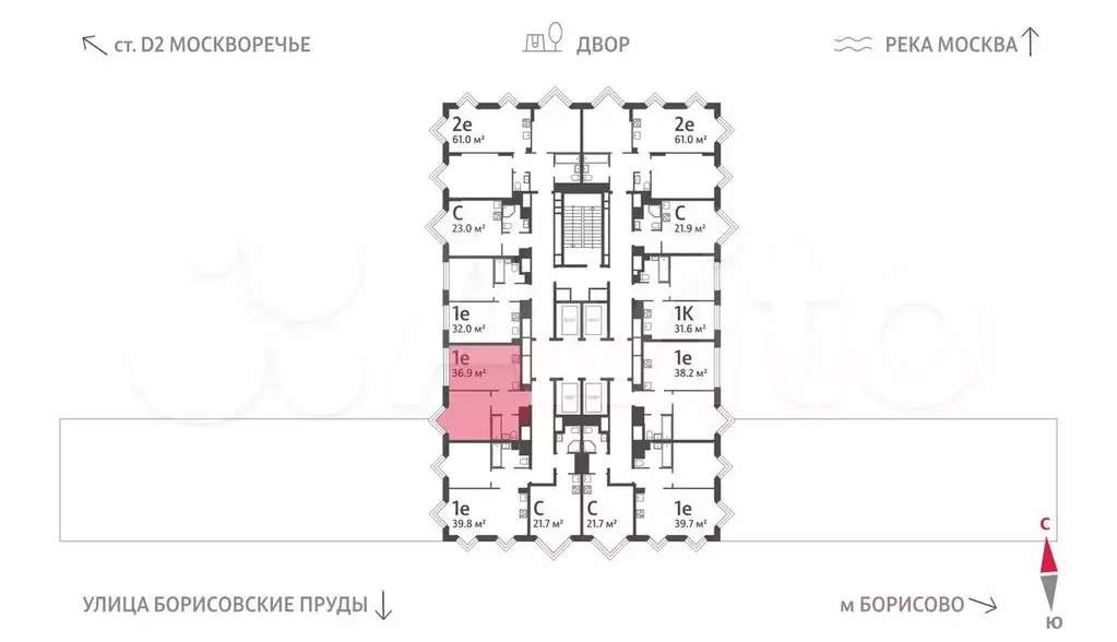 1-к. квартира, 36,9 м, 24/30 эт. - Фото 1