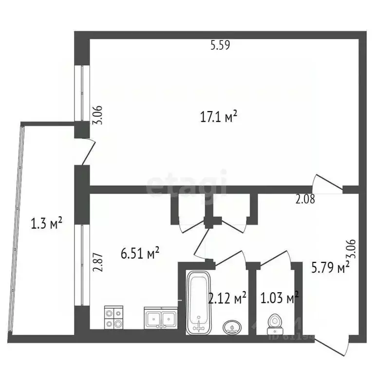 1-к кв. Мордовия, Саранск ул. Коваленко, 27 (33.2 м) - Фото 0