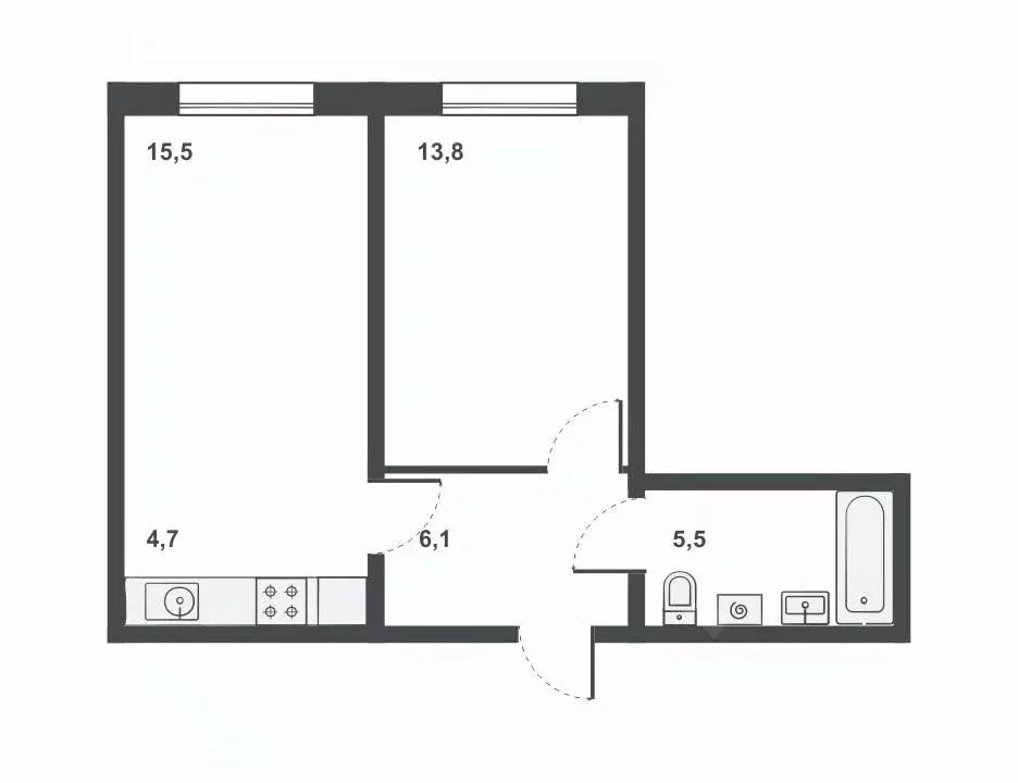2-к кв. Кировская область, Киров Чистые Пруды жилрайон,  (45.7 м) - Фото 0