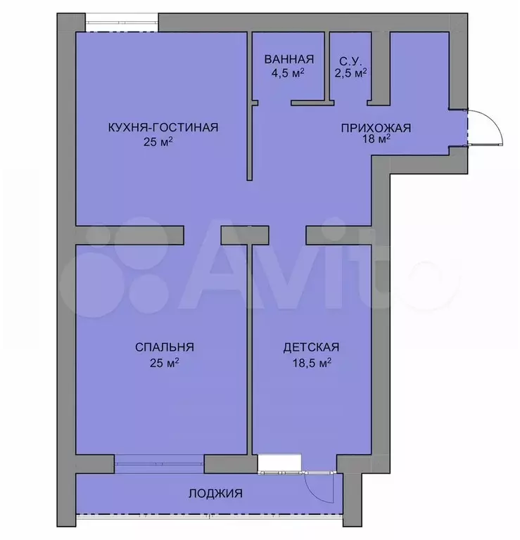 2-к. квартира, 95,5 м, 5/10 эт. - Фото 0