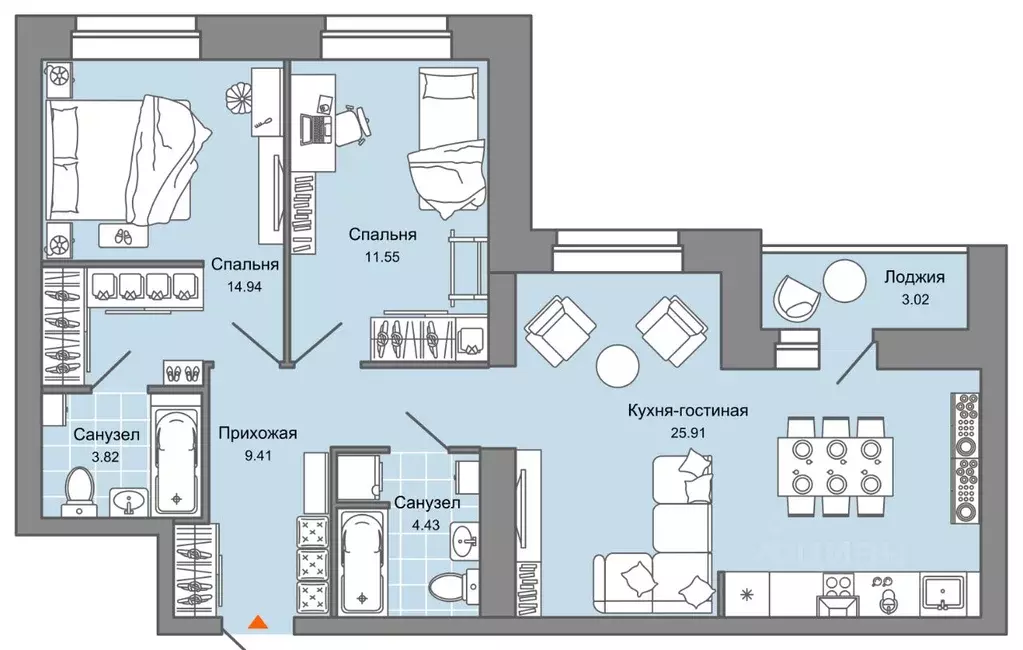 3-к кв. Кировская область, Киров ул. Дмитрия Козулева (72.0 м) - Фото 0