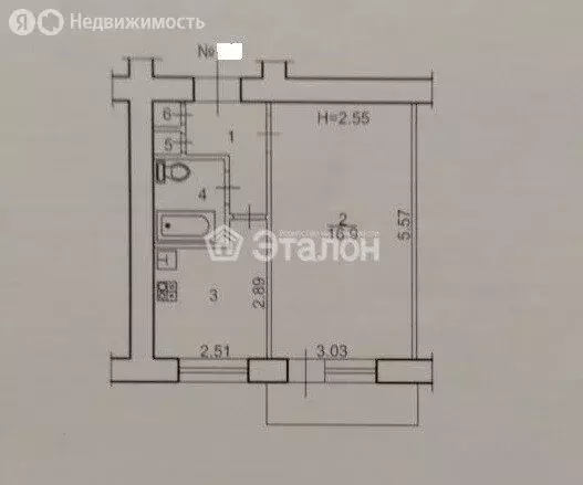 1-комнатная квартира: Волгоград, улица Луговского, 11 (30.2 м) - Фото 1